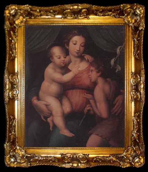 framed  unknow artist The Madonna and child with the infant saint john the baptist, ta009-2